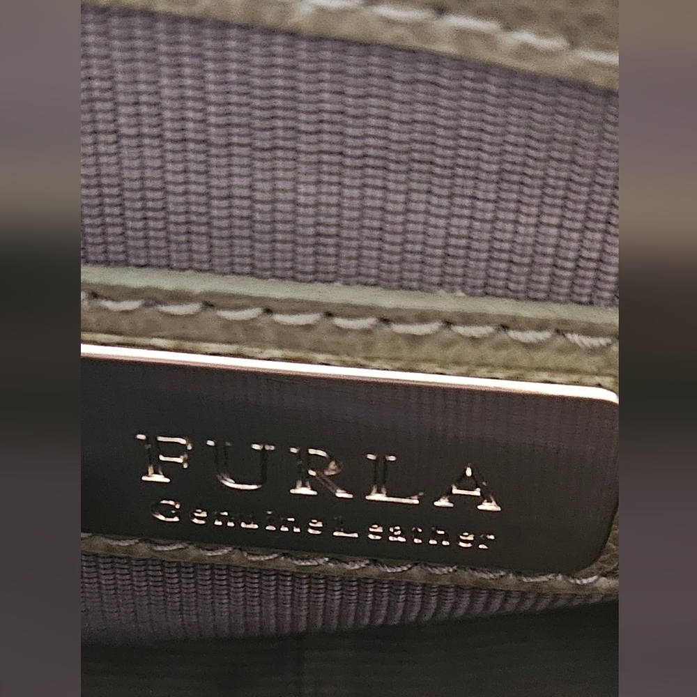 Furla Olive Green Metropolis Crossbody Bag Includes Dust Bag EUC - Picture 8 of 9
